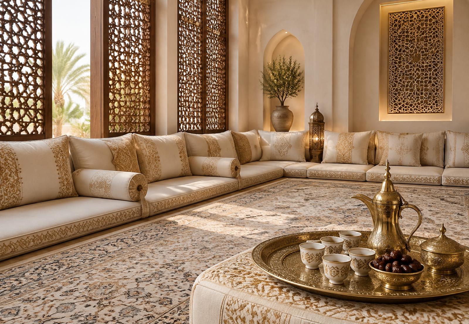 Elegant majlis design & upholstery
