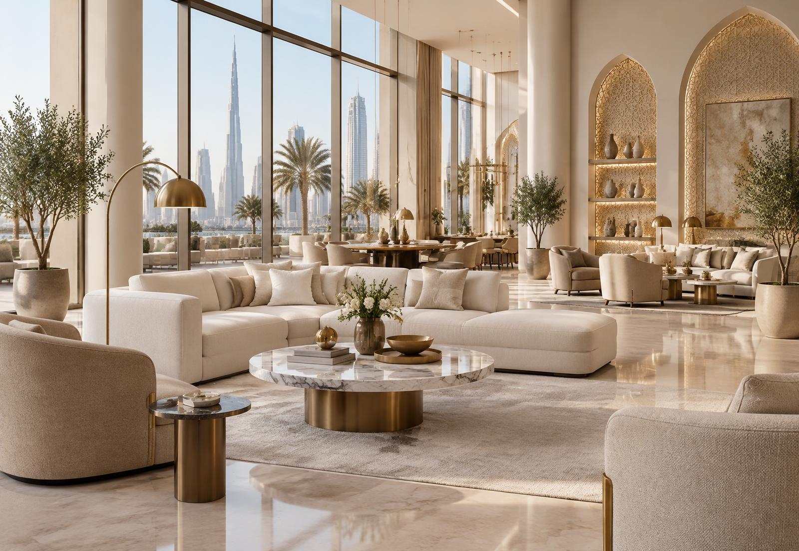 Furniture showroom with sofas and armchairs